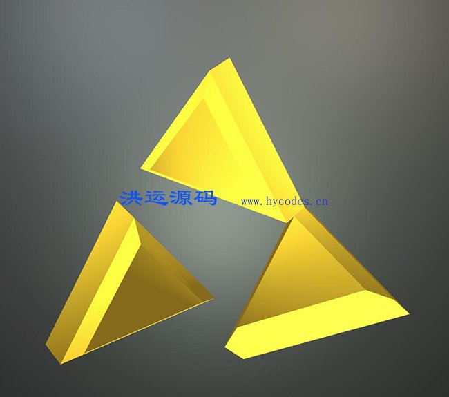 JS制作3D立体黄金三角形动画特效