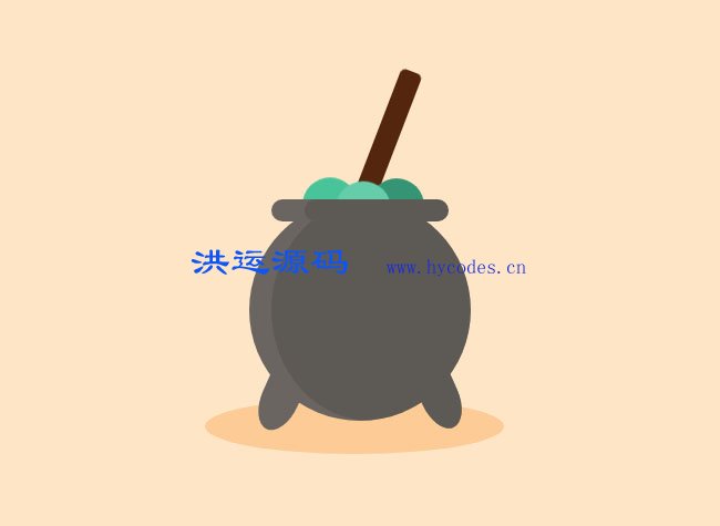 纯CSS3万圣节女巫坩埚动画特效