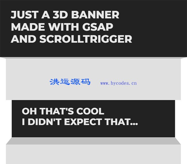 HTML5页面滚动3D横幅动画特效
