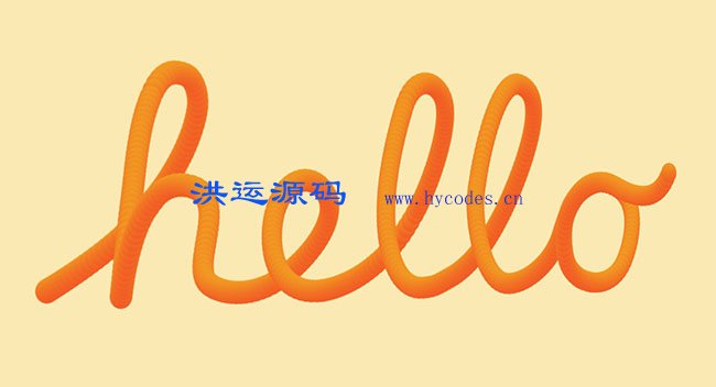 JS个性Hello文字动画特效