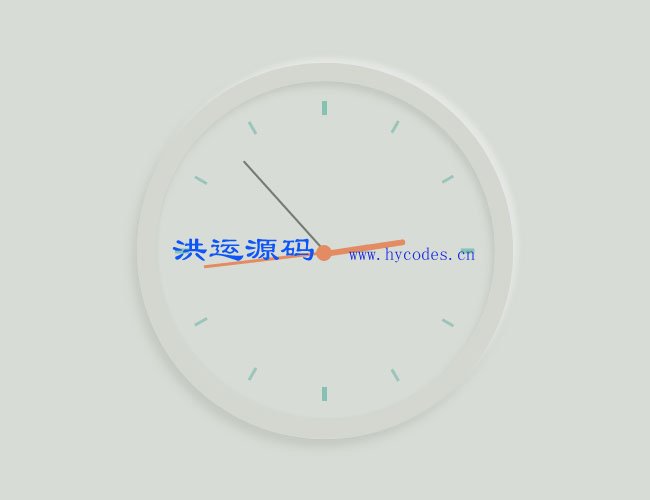 JS+CSS3圆形时钟走动特效