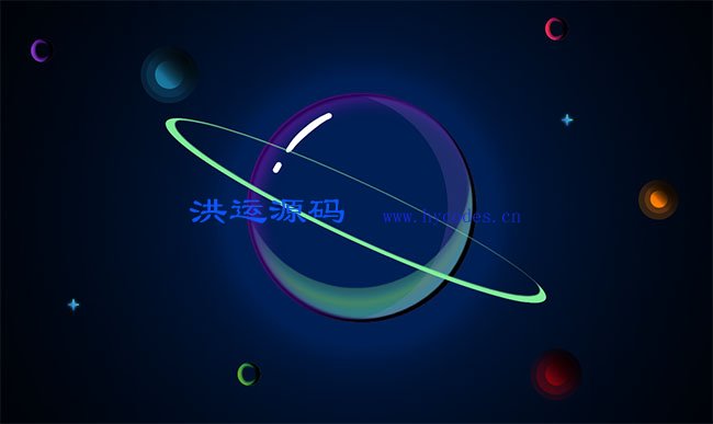 卡通星球行星CSS3图形特效